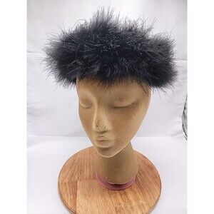Vintage Jo Giovanni Black Feather Facinator Hat